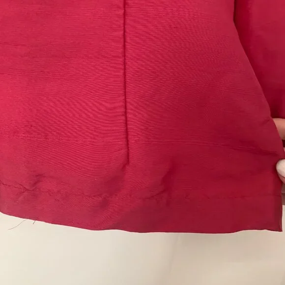 Vintage CLIO Silk Blouse Plum Berry Color Size 12 Elegant Work Shirt - Picture 10 of 15